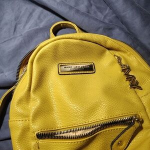 Marc New York Bright Yellow Pebbled Leather Mini Backpack